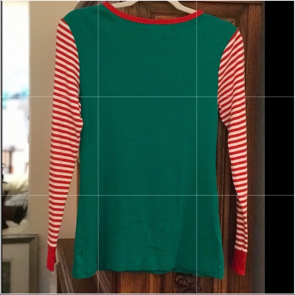 Elf, Santa’s Helper Pajamas. Top & Bottoms - Picture 3 of 9